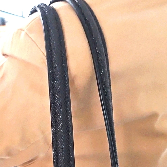 Coach Black Leather Tote with Gold Accents - Picture 8 of 16